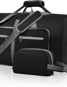 Duffle Bag with Shoes Compartment and Adjustable Strap,Foldable Travel Duffel Bags for Men Women,Waterproof Duffel Bags